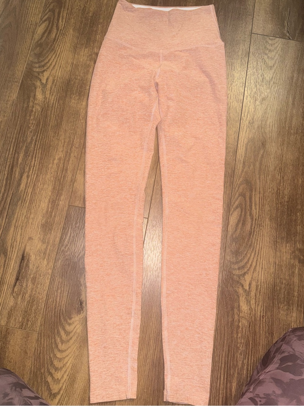 Heathered Pink Beyond Yoga High-Waist Leggings